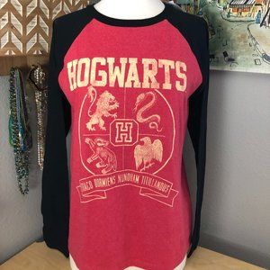 HARRY POTTER Hogwarts Graphic Raglan T Shirt - NWT's